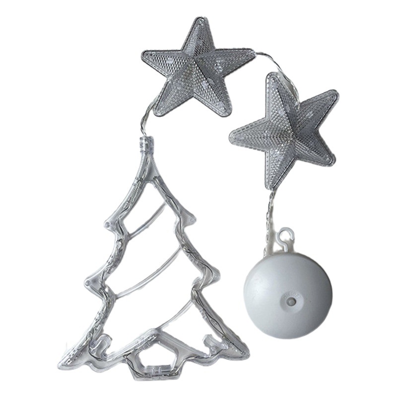 Nuevo estilo transfronterizo Navidad ambiente creativo LED ventosa decoración de la lámpara decoración del festival lámpara de estrella de cinco puntas colgante colgante