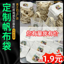 手提袋大容量学生单肩卡通手提袋可印logo图片文字百搭帆布包