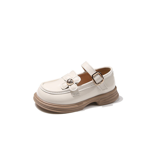 Girls' Princess Shoes 2025 Korean Version Spring and Autumn Children's Stylish Leather Shoes Soft Sole Little Girl Elegant Matchable Single Shoes