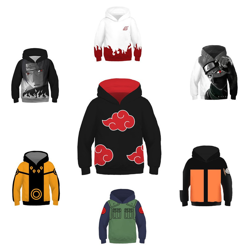 New Rifan Huoying Sweater Naruto Four Generation 3D Printed Sports Children's Pullover cosplay Animation