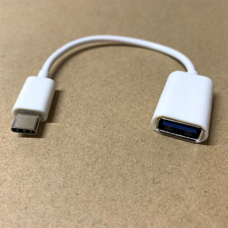 USB-C OTG Adapter USB3.0 Converter, High-Speed Data Cable Adapter, Compact Black/White