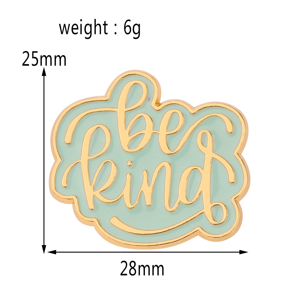 Europeo y americano transfronterizo Venta caliente personalizado creativo inglés letras cuadrado diseño metal insignia bolsa accesorios broche al por mayor