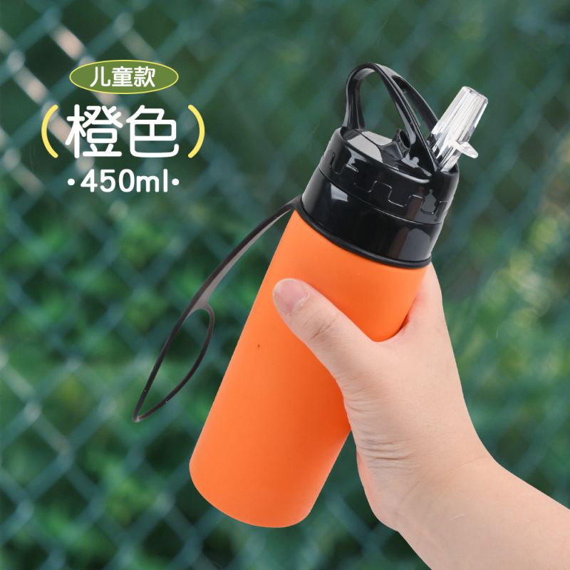 シリコン製折りたたみケトル、見栄えの良い夏用、高温耐性、落下防止、ポータブル折りたたみウォーターカップ、子供、学生、大人用|undefined