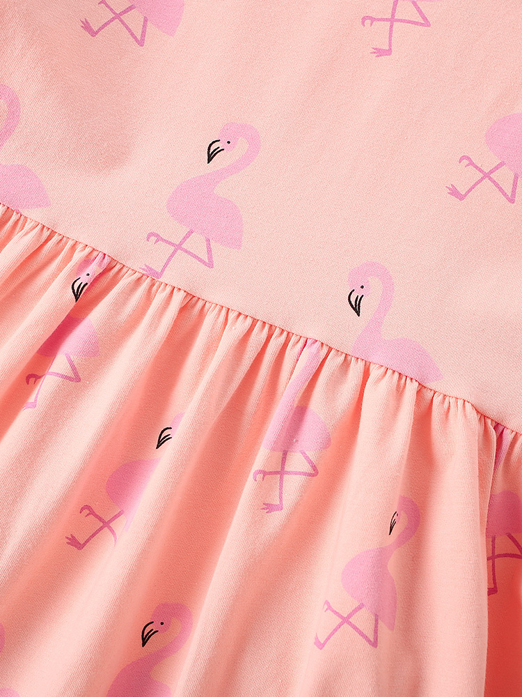 Cross-border malwee verano vestido de impresión casual para niños confortable y transpirable ropa de niñas de 3 a 8 años de edad falda de niña