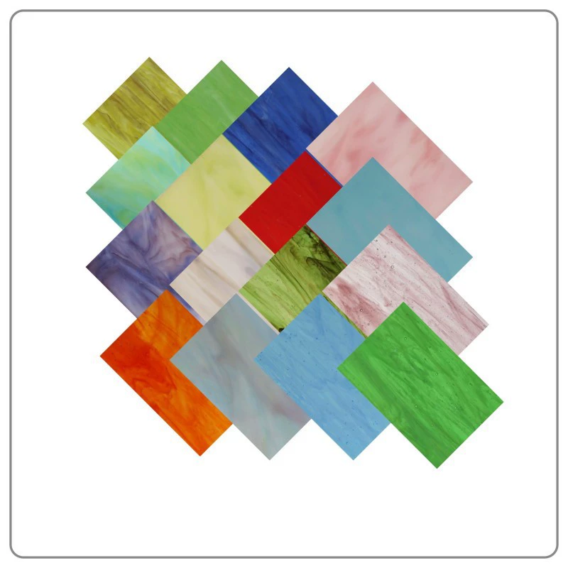 10*15cm монолитный непрозрачный смешанный цвет витражного стекла разрезает многоцветный многоцветный спецификации ручной сшивания инкрустации специально для