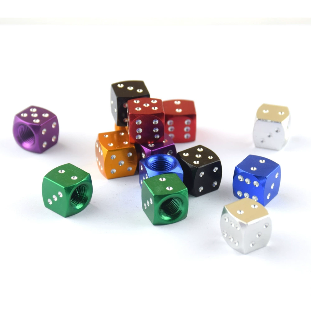 Автомобильная шина Красочный алюминиевый сплав Американский кубик клапан колпачок пылезащитный колпачок пятицветный в наличии 2