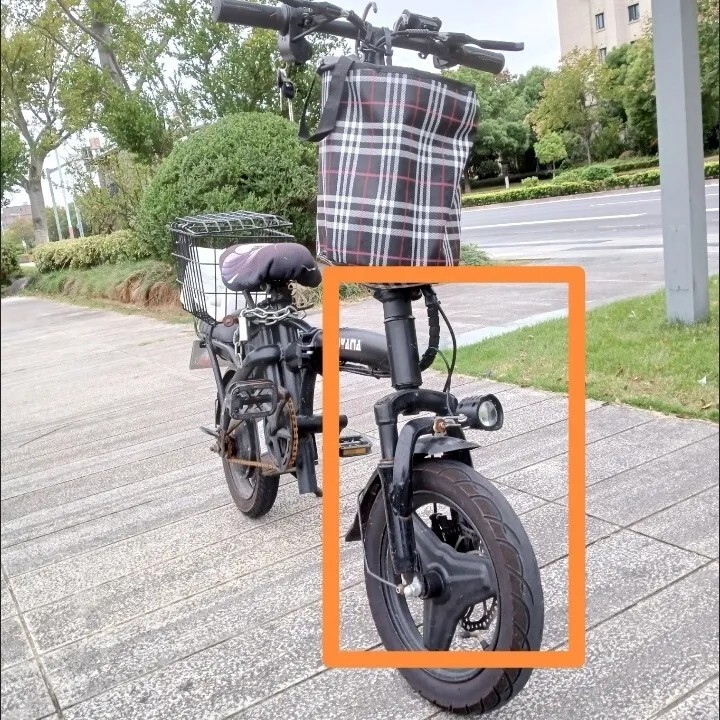 Front Fork Shock Absorber for 14-Inch Folding Lithium Electric Scooter with Spring Disc Brakes, Compatible with Micro Single Lithium Electric Scooters