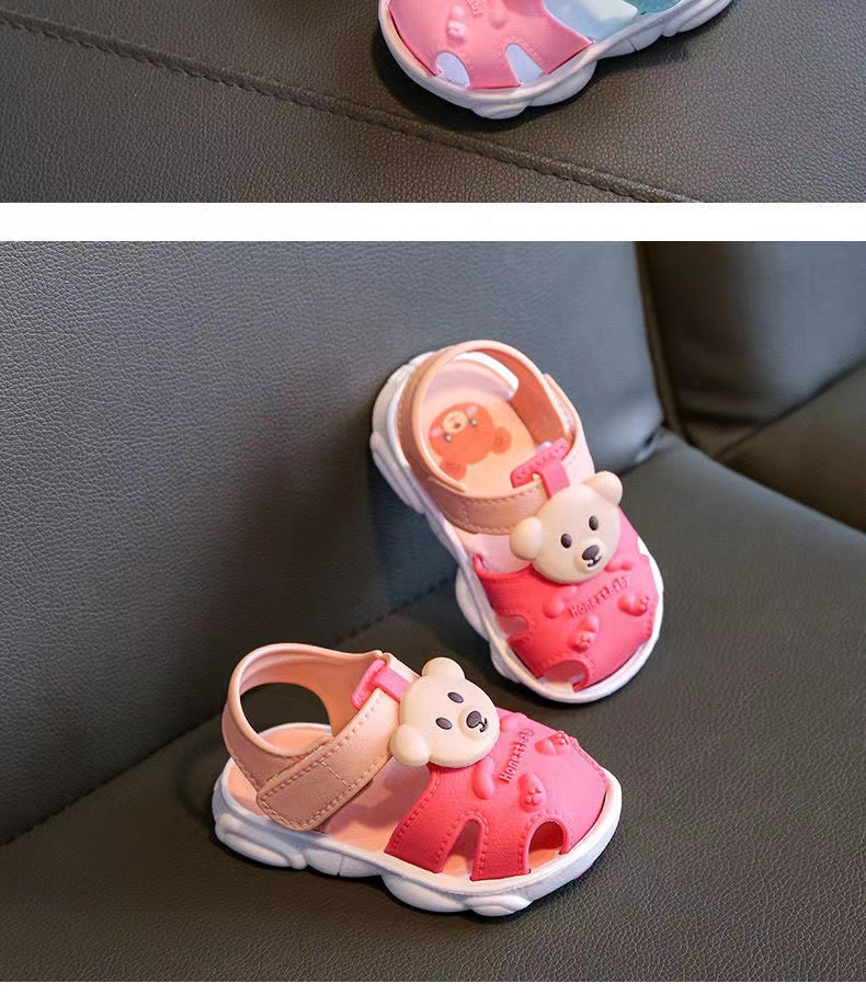 Kid's Cartoon Style Bear Round Toe Casual Sandals display picture 5