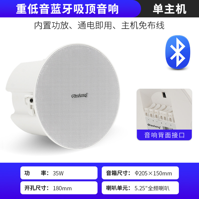 QIASHENGコードレスブルートゥース吸頂オーディオショップ専用天井ラッパ吊り天井埋め込み式重低音スピーカー|undefined