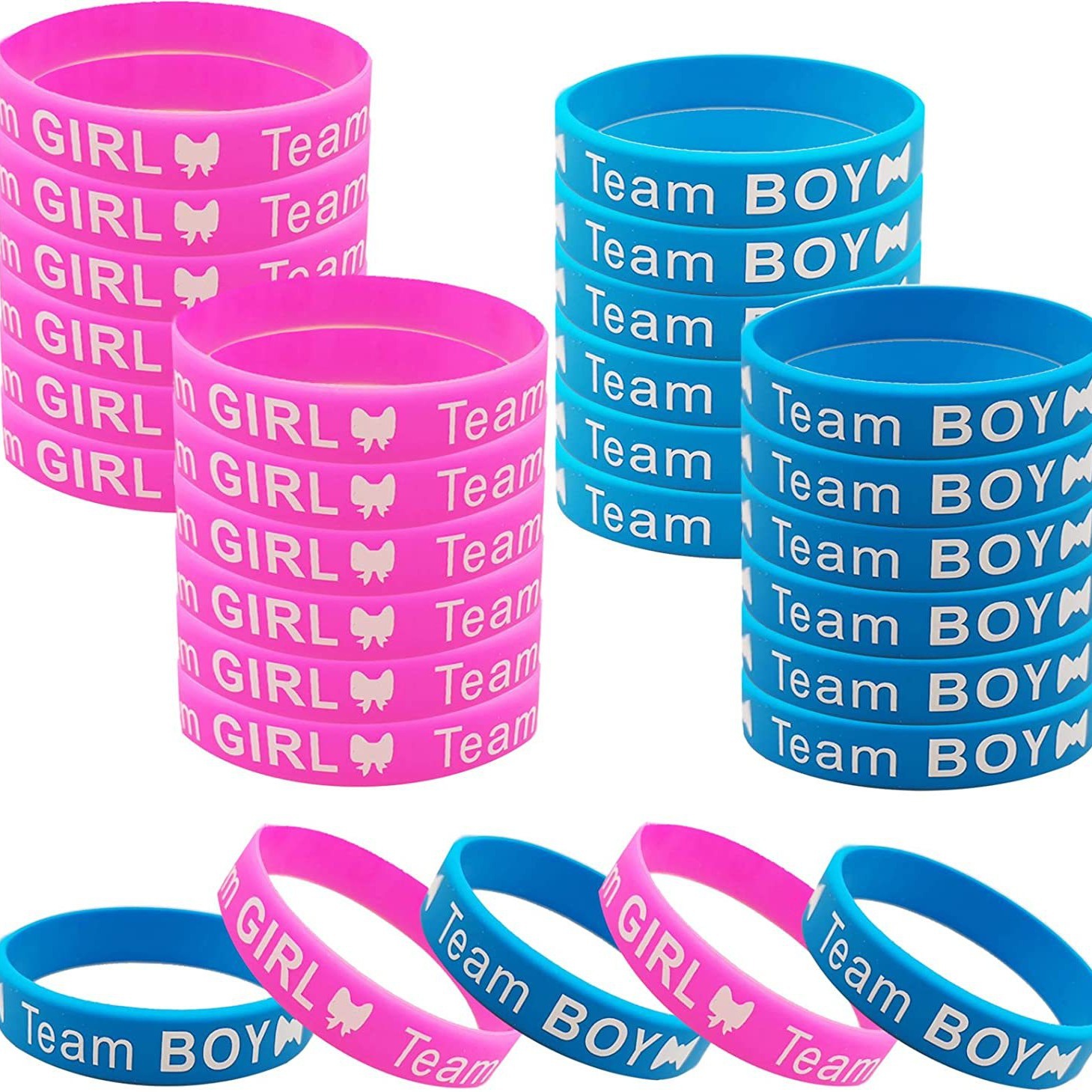 El fabricante hizo la pulsera del silicón que imprime el género masculino y femenino revela la correa de muñeca blanca roja y azul de la mariposa de las huellas de la impresión