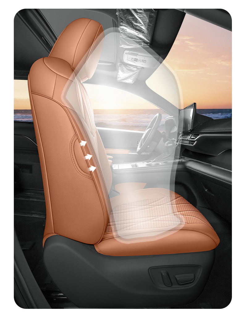 2026 new model, custom-fit Toyota Sienna seven-seater perforated leather car seat covers, full-coverage Sienna-specific seat covers