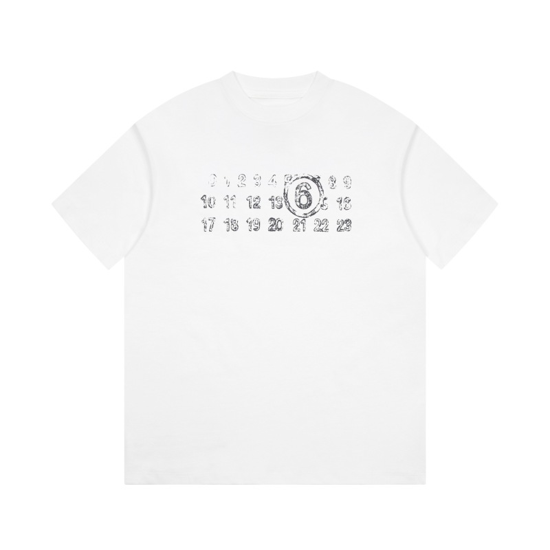 マギラスタイルMM6半袖連名金破れ穴刺繍小衆ゆるい男女tシャツmalsonmarglela|undefined