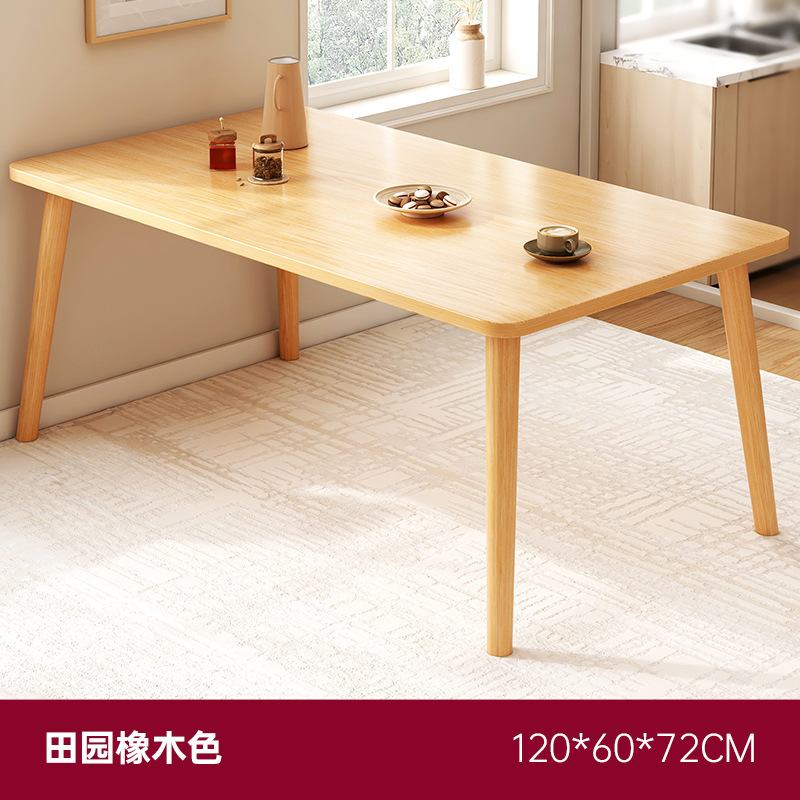 Mesa de comedor de piernas de madera sólida, mesa de comedor de alquiler rectangular doméstica, combinación de mesa de comedor comercial simple nórdica image 29
