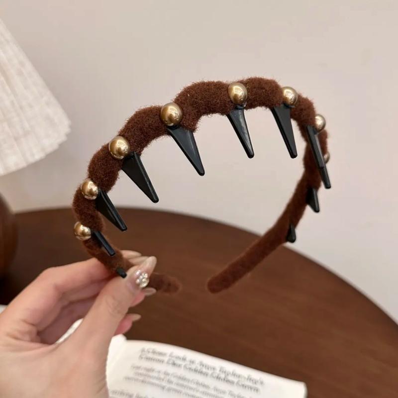 Perlas ondas de cabello para mujeres 2024 nuevo alto cráneo de correa de dientes antideslizante presión clip de cabello acabado artefacto paquete de cabello