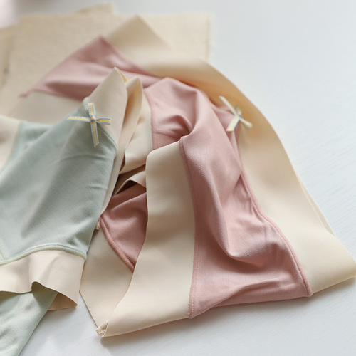 N628 Spring is here, no pressure sense, 60 count seamless mid-waist girls' underwear, women's briefs, cut the hem at will