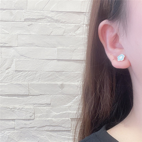 Colorful Flower Earrings Set 925 Pure Silver Pin Aurora Rainbow Butterfly Earrings for Women Unique Design Earrings