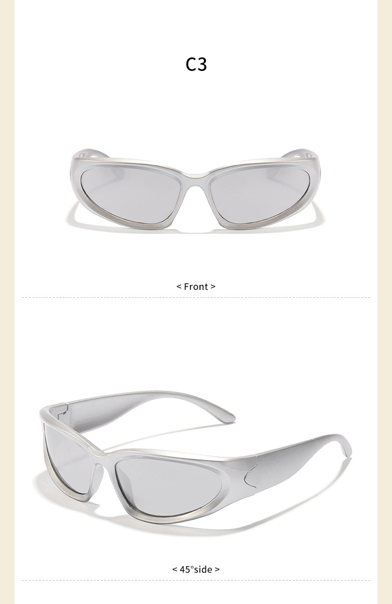 Retro Ac Special-shaped Mirror Full Frame Sports Sunglasses display picture 1