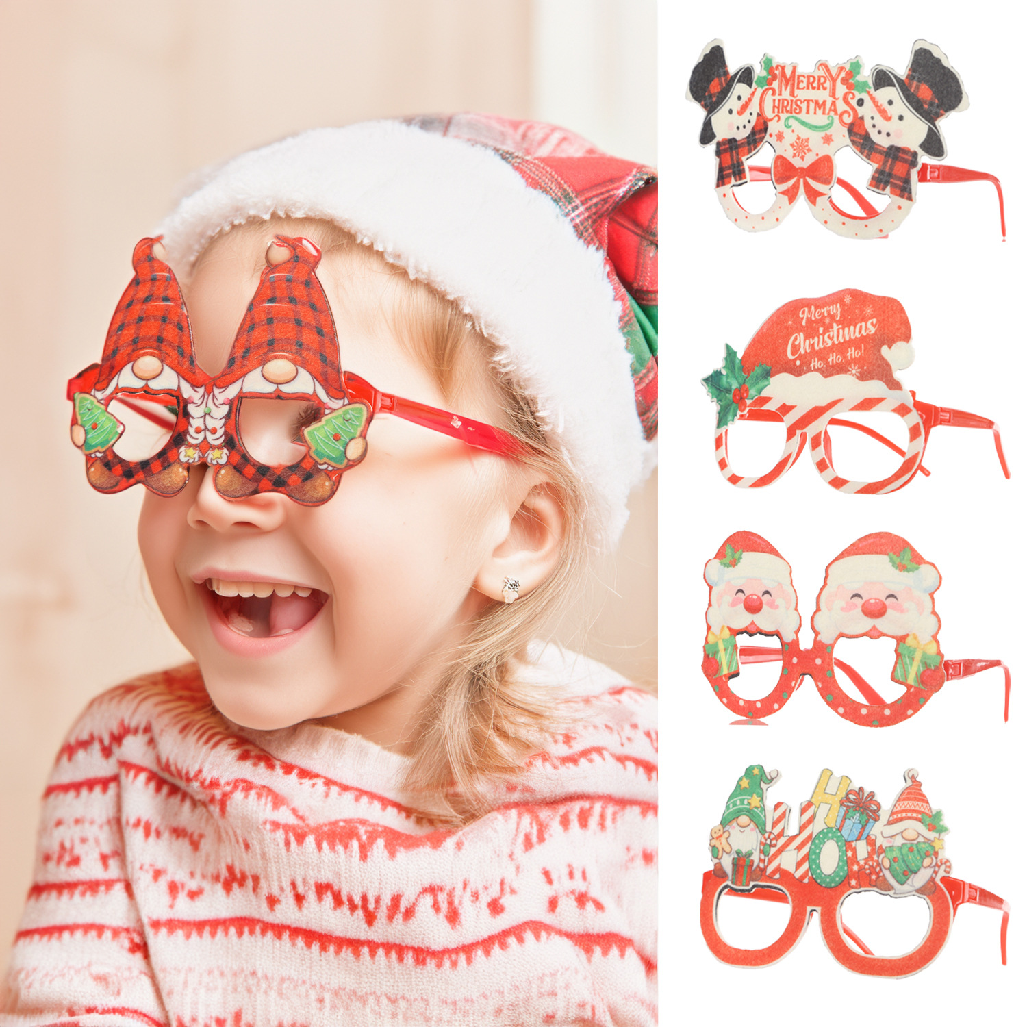 Christmas cartoon glasses for children and adults