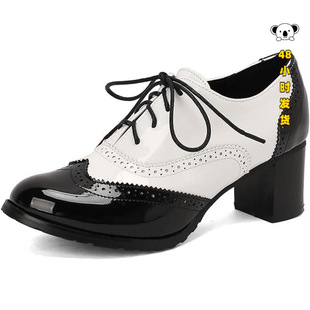 K 53973 White round toe low top brogue shoes ��ɫ�A�^�͎�Ь