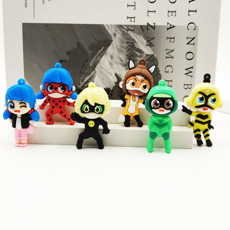 Creative Cartoon Miracle Girl Keychain Doll Bag Pendant Anime Peripheral Blind Box Car Hanging Ornament Wholesale