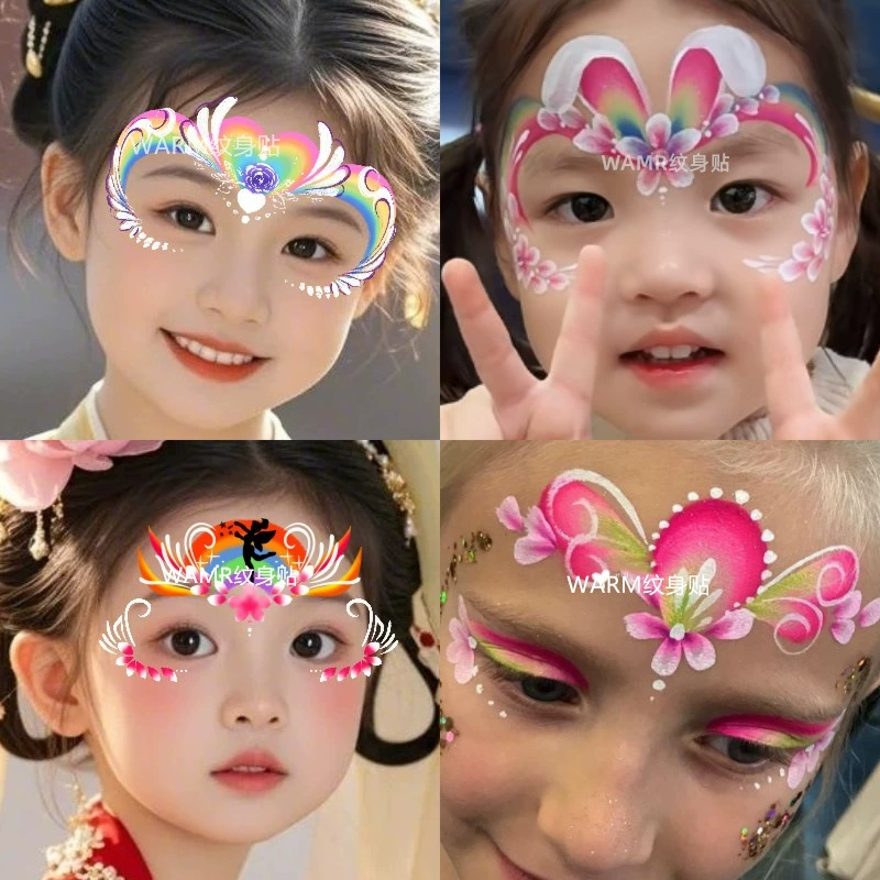 Роспись лица кролика ко Дню защиты детей для девочек и малышей.