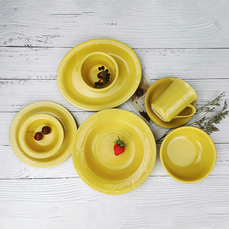 Color Glaze relief Nordic ceramic tableware factory direct supply Bowl plate suit hotel home creative tableware suit Color Glaze relief Nordic ceramic tableware factory direct supply Bowl plate suit hotel home creative tableware suit