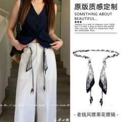 丝巾编织腰带配饰女波西米亚民族风腰绳装饰配牛仔裤裙子丝带皮带