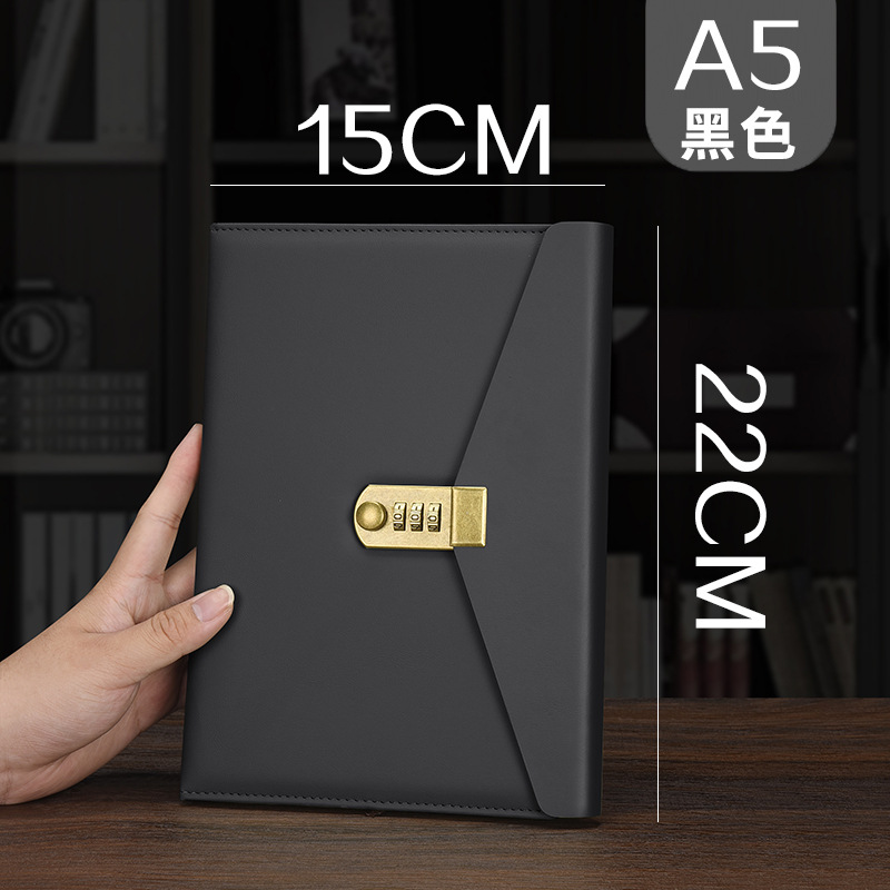 A5 블랙 코드 북 [300 페이지] 중간 팬 패턴