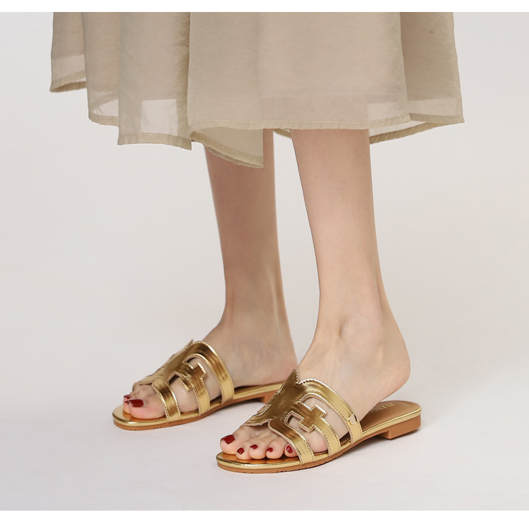 Women's Summer Outdoor Slippers, New Trendy Versatile Beach Slide For Travel And Vacation, Flat Sandals_vogvips.com