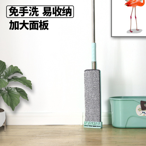 Wholesale hand-washable flat mop for household tile flat mop dry and wet dual-use lazy wooden floor mop