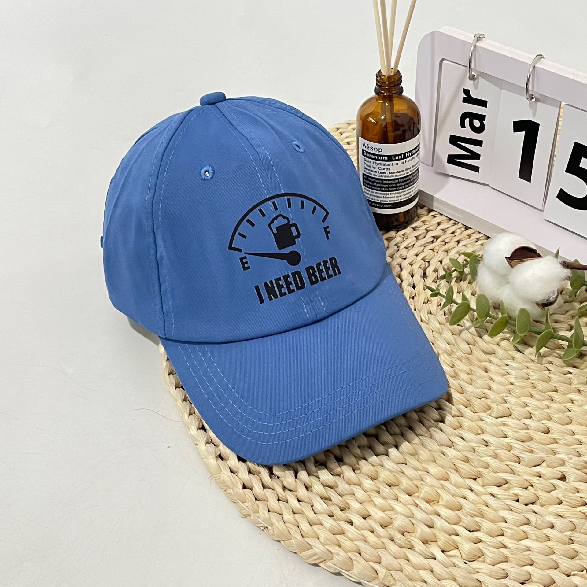Unisex Soft top I NEED BEER printed baseball cap Spring/summer trend ins fashion hat shade casual everything_voghion.com