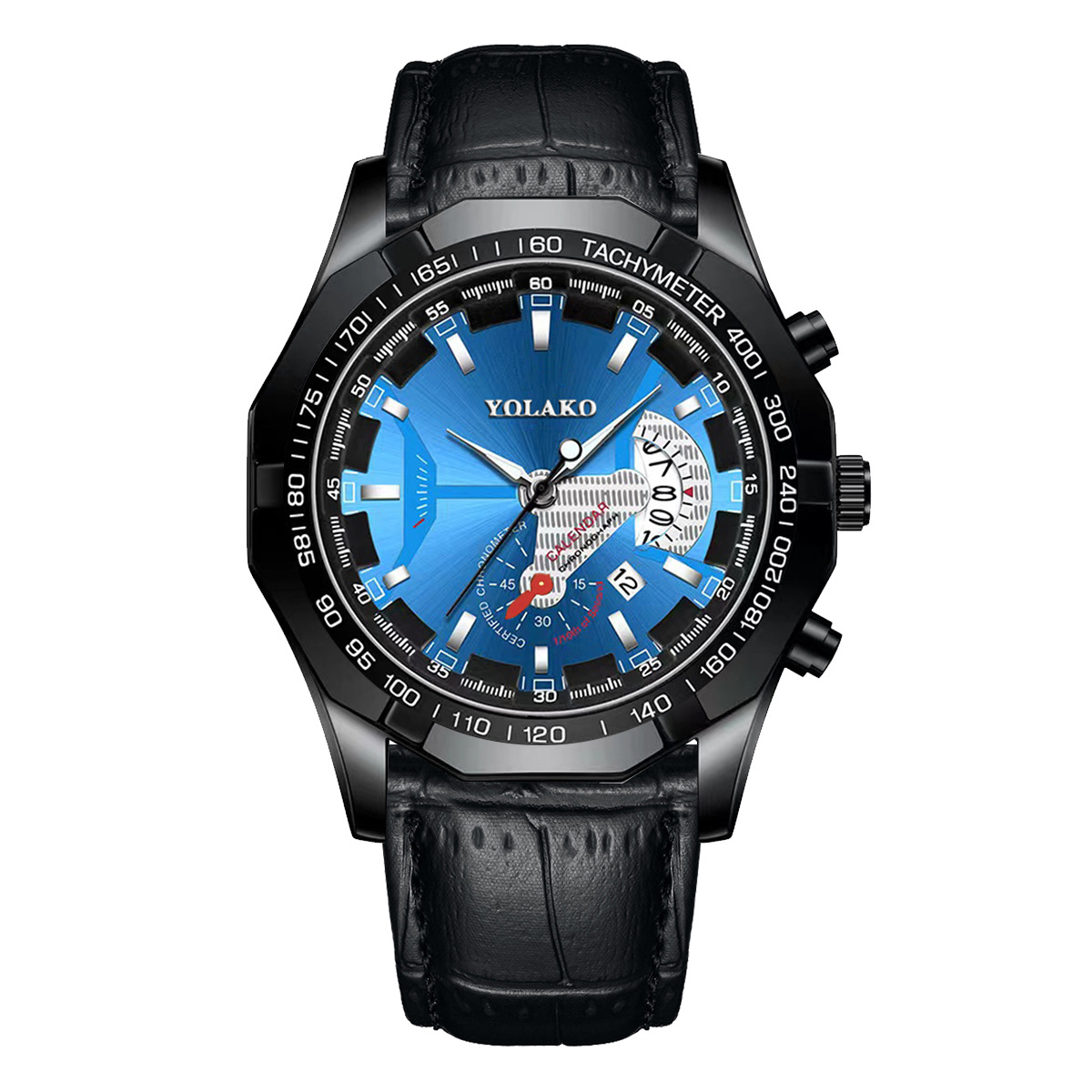 Watch Non-mechanical Watch Large Dial Men's Watch Men's Watch Super Large New Concept Calendar Creative Belt_voghion.com