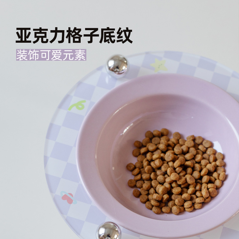 Tazón de cerámica para mascotas Tazón de comida para gatos Tazón de comida para gatos Tazón de agua para perros Tazón de alimentación Tazón de acrílico Tazón de mesa de comedor