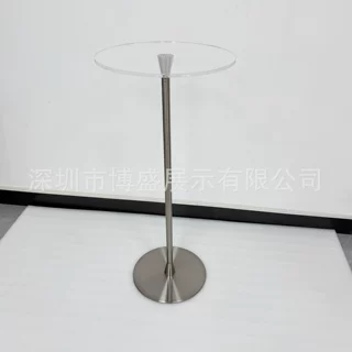 亚克力小圆桌 酒吧小高桌 吧台 咖啡桌 金属桌子