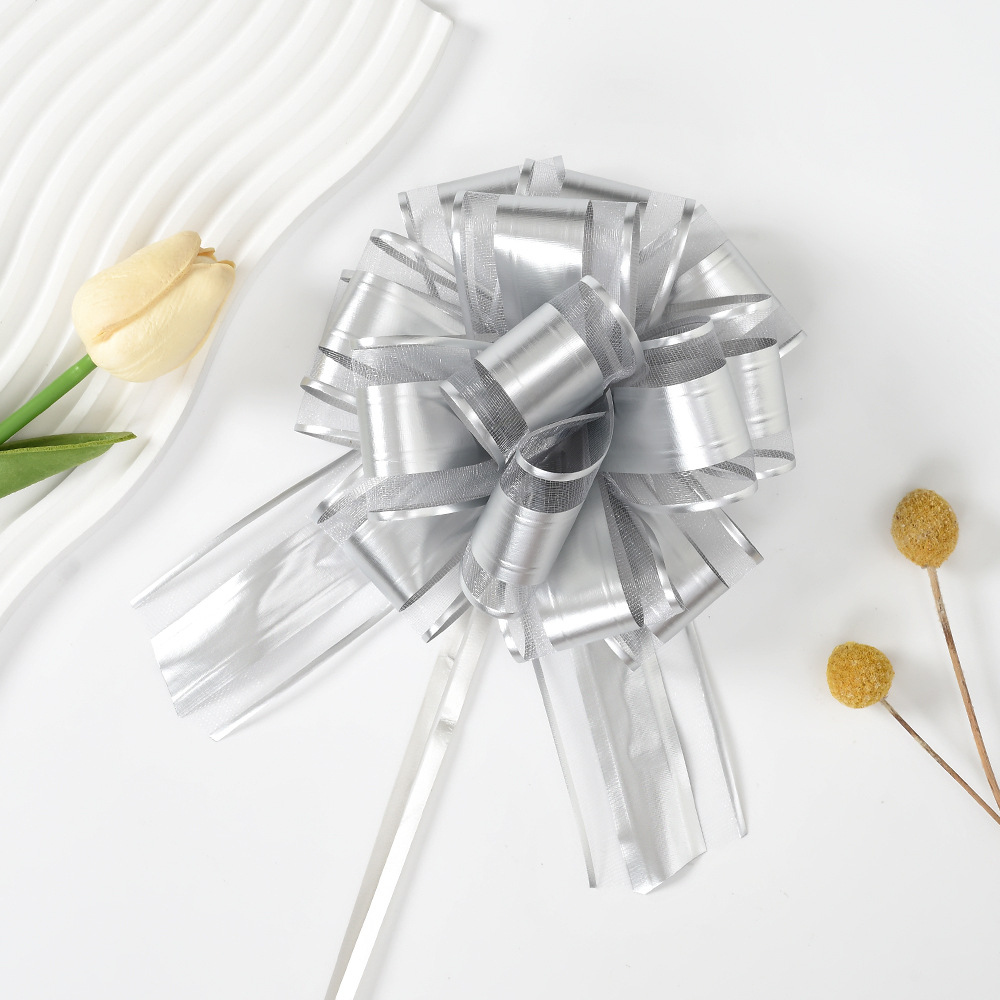 Comercio exterior transfronterizo 50 color metálico mate ajuste de nieve bola de flores regalo de Navidad embalaje de flores tiradas cinta de color