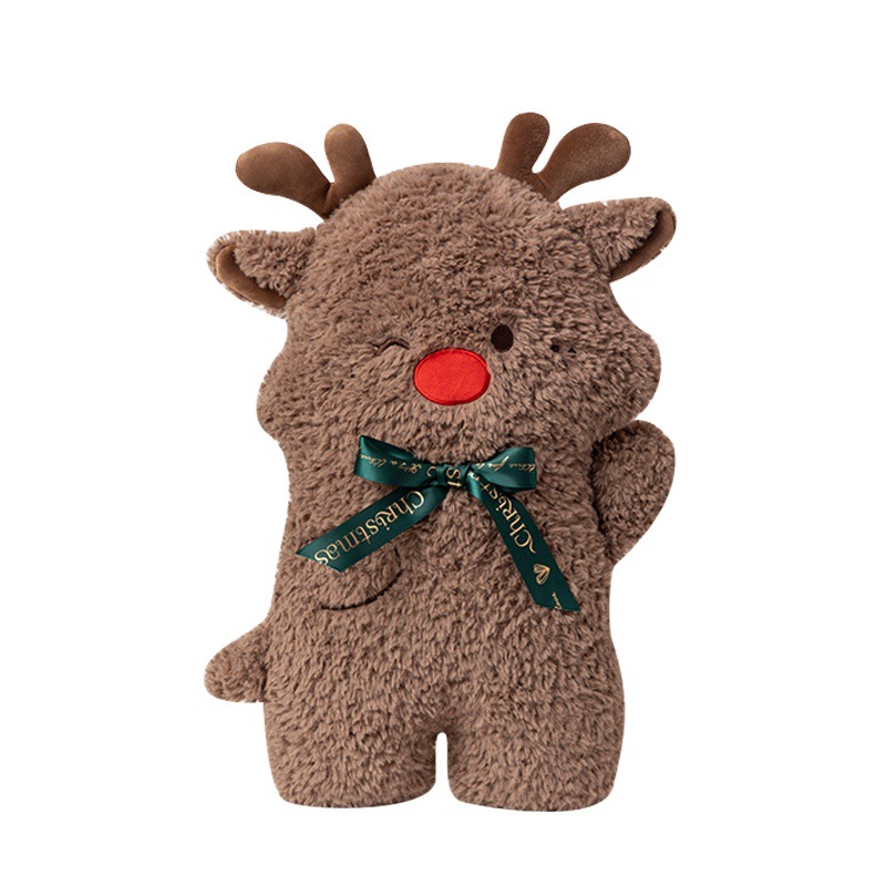 Decoración de Navidad árbol Santa muñeco de nieve alce Gingerbread hombre sofá almohada muñeca de la sala de estar regalo