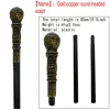 2-section pole gold-bronze round-headed scepter