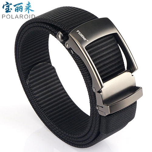 New 3.5 thickened tank pattern woven nylon automatic buckle belt outdoor casual versatile men's trouser belt wholesale