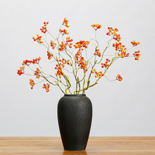 跨境小枝仿真花浆果马桑果红果枯枝花艺设计造景装饰藤条摄影道具