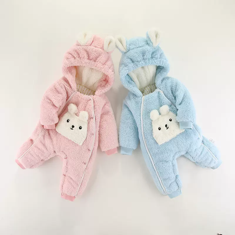 婴儿连体衣秋冬连身衣爬衣棉衣宝宝衣服冬装爬服冬季加厚新年哈衣
