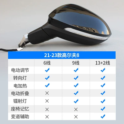 Suitable for Volkswagen Golf 8 Rearview Rear mirror/rearview mirror assembly