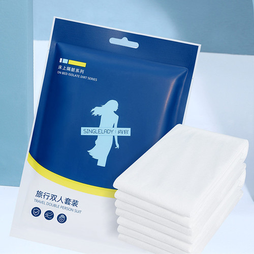 Hotel travel disposable sheets club quilt cover pillowcase quilt cover four-piece set double bedding hotel portable