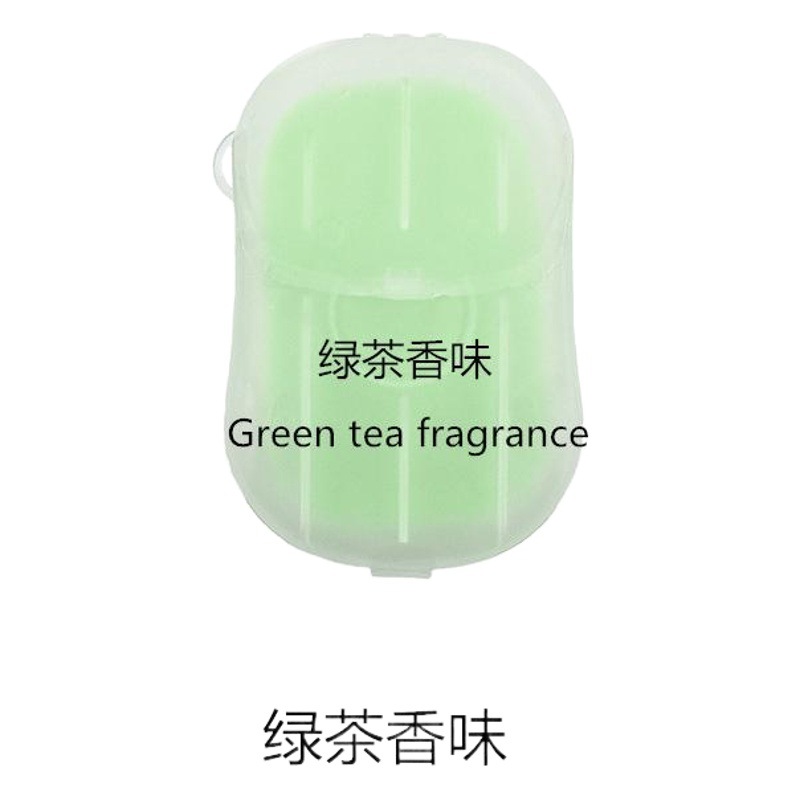 Pieza de jabón portátil de alta calidad pieza de jabón pieza de lavado de manos desechable de papel mini pieza de jabón pieza de limpieza de viaje de hotel