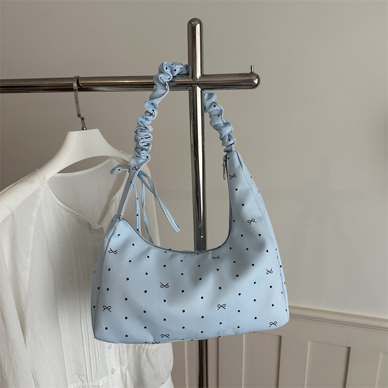 Bolsa tote da moda com estampa de laço para maternidade e ginásio_voghion.com