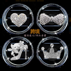 Diamond-studded high heels air vent perfume clip creative heart car air freshener interior decoration item perfume ornament for women