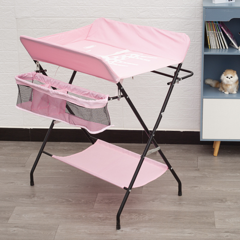 Cuna de bebé plegable multifuncional cambio de ropa de bebé cambio de pañales mesa de enfermería bebé recién nacido masaje mesa táctil
