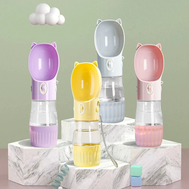 Amazon New Pet Сопровождающая чашка для воды Портативная бутылка для питьевой воды на выход Бутылка для питьевой воды Миска для кормления для кошек и собак