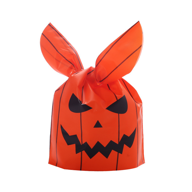 国境を越えたハロウィーン包装袋アマゾンウサギ耳スナック袋焼きクッキー袋ギフト袋カボチャキャンディー袋|undefined