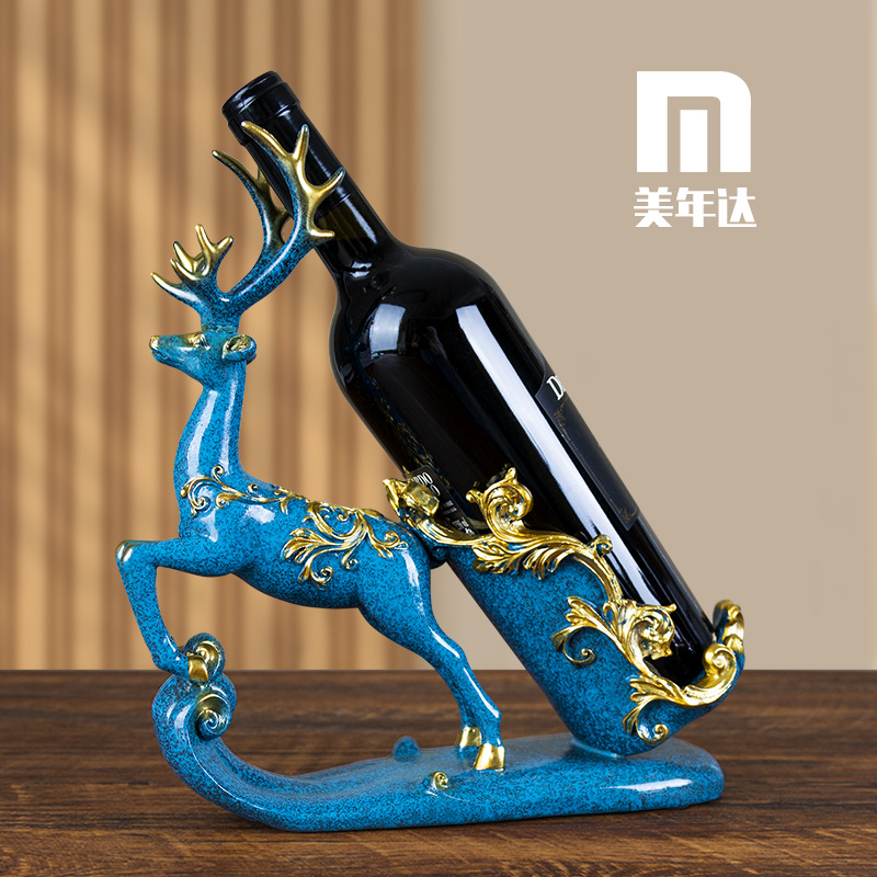 Light Luxury Wine Rack Living Room Wine Cabinet Decorations Home Ornaments Luca Fawn Wine Storage Rack Housewarming Gift