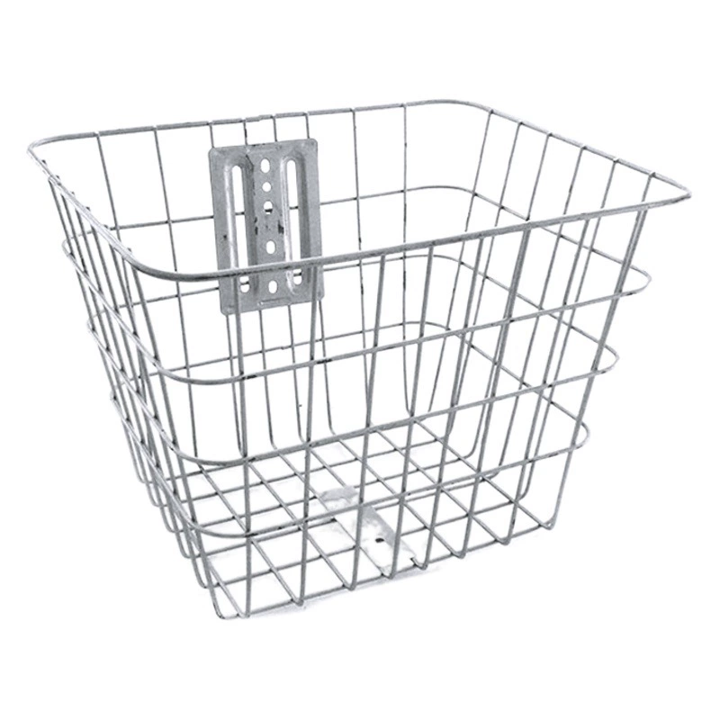 Яркая квадратная корзина для велосипеда корзина для горного велосипеда Передняя корзина для электрического велосипеда Передняя проволочная корзина из нержавеющей стали